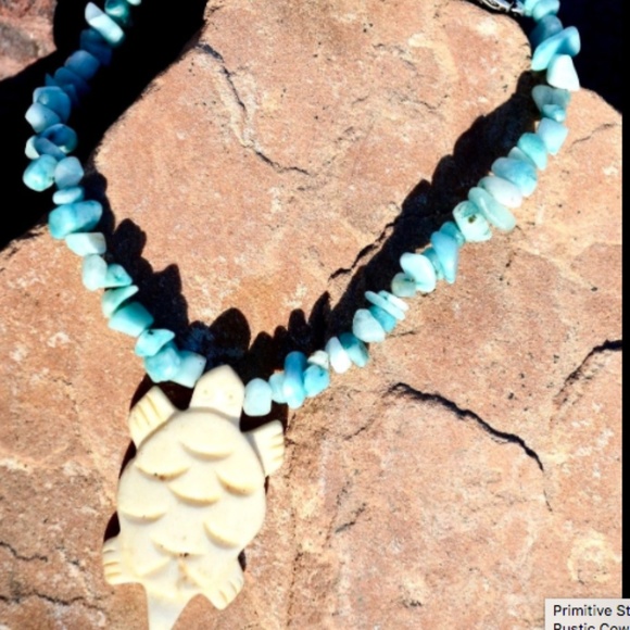 Conceptual Subculture Jewelry - Turtle Pendant Amazonite Necklace HOST Pick